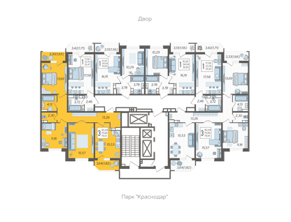 3-к. квартира, 79&nbsp;м²