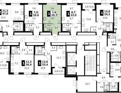 Студия, 20&nbsp;м²