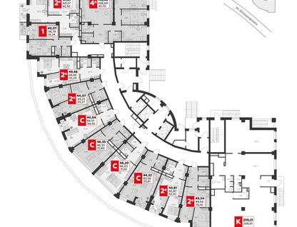 Студия, 49 м²