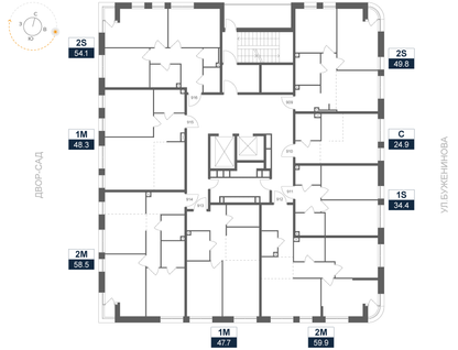 Студия, 47 м²