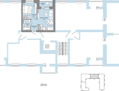 2-к. квартира, 36 м²