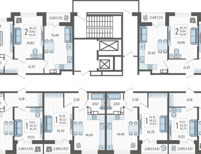 2-к. квартира, 51&nbsp;м²