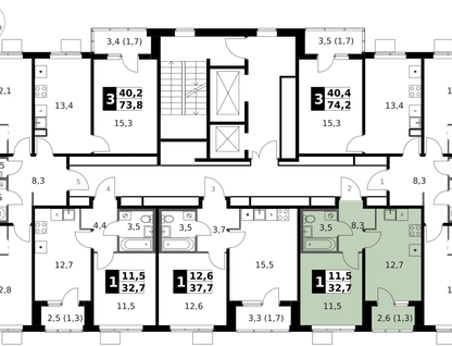 1-к. квартира, 33&nbsp;м²