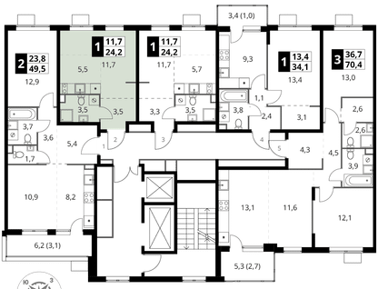 Студия, 24&nbsp;м²