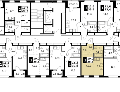 Студия, 25&nbsp;м²