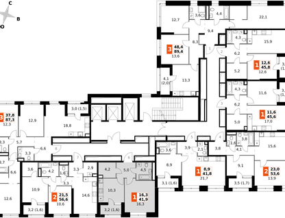 1-к. квартира, 41&nbsp;м²