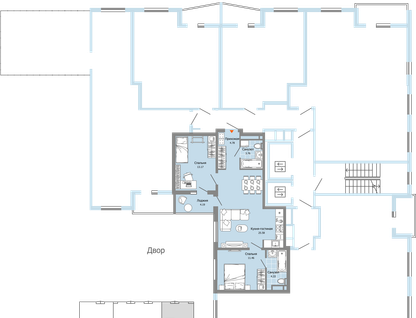 3-к. квартира, 65&nbsp;м²