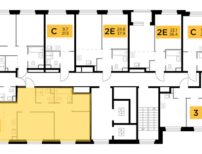 3-комнатная квартира, 73&nbsp;м²