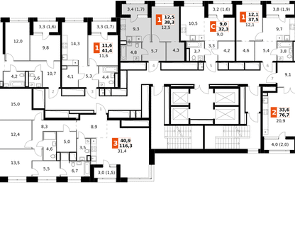 1-к. квартира, 38&nbsp;м²