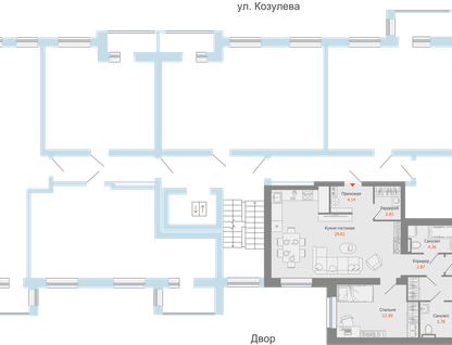 4-к. квартира, 98 м²