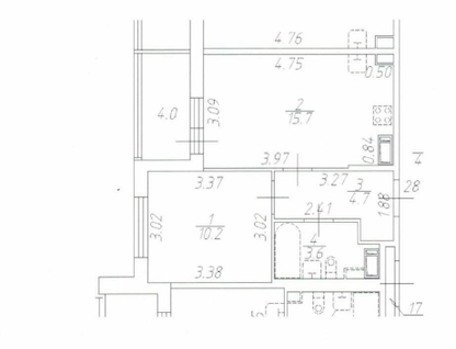 1-к. квартира, 34,2&nbsp;м²
