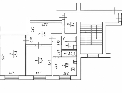 2-к. квартира, 57,7&nbsp;м²