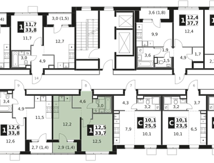 1-к. квартира, 33&nbsp;м²
