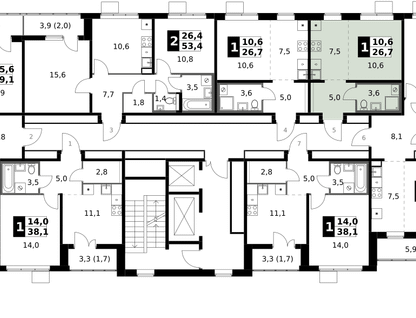 Студия, 26 м²