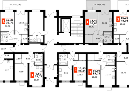 1-к. квартира, 38&nbsp;м²
