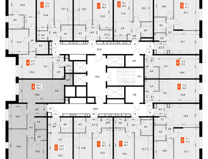 4-к. квартира, 78 м²