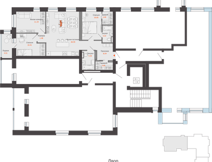 4-к. квартира, 83&nbsp;м²