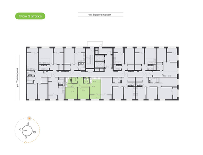 2-к. квартира, 57 м²
