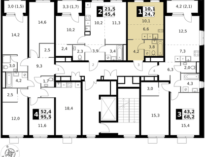 Студия, 24 м²