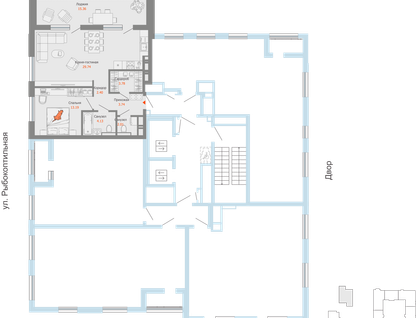 2-к. квартира, 67 м²