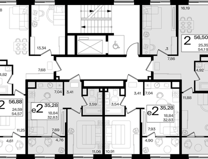 Студия, 38 м²