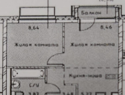 1-к. квартира, 30,1&nbsp;м²