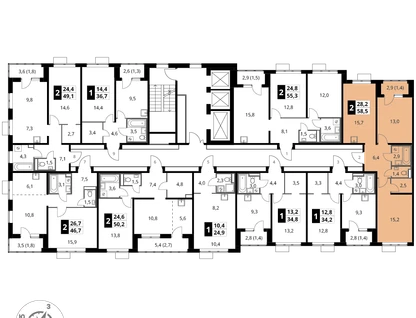 2-к. квартира, 58&nbsp;м²