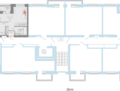 1-к. квартира, 32 м²