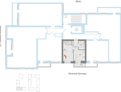 1-к. квартира, 32&nbsp;м²