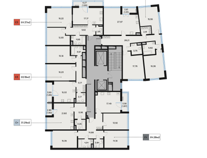 3-к. квартира, 84 м²