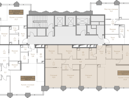4-к. квартира, 169 м²