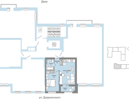 2-к. квартира, 42&nbsp;м²