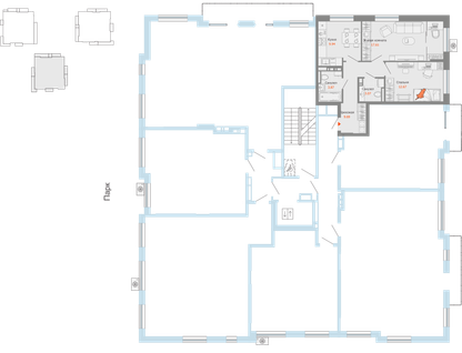 2-к. квартира, 56 м²