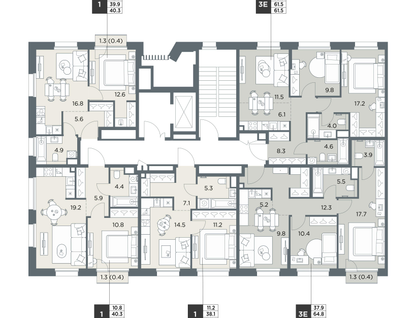 1-к. квартира, 38&nbsp;м²