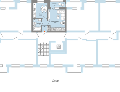 1-к. квартира, 37 м²