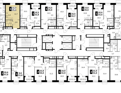 Студия, 25&nbsp;м²