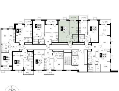 1-к. квартира, 40&nbsp;м²