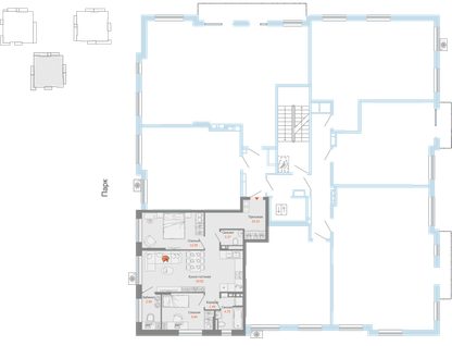 3-к. квартира, 69 м²