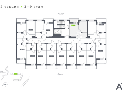 Студия, 34 м²