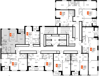 2-к. квартира, 61&nbsp;м²