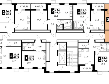 2-к. квартира, 48&nbsp;м²