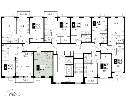 Студия, 24&nbsp;м²