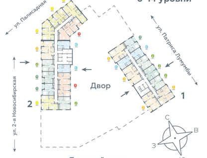 2-к. квартира, 54&nbsp;м²