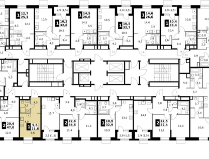 Студия, 21&nbsp;м²