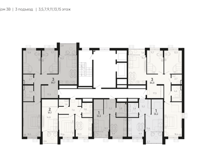 3-к. квартира, 85&nbsp;м²
