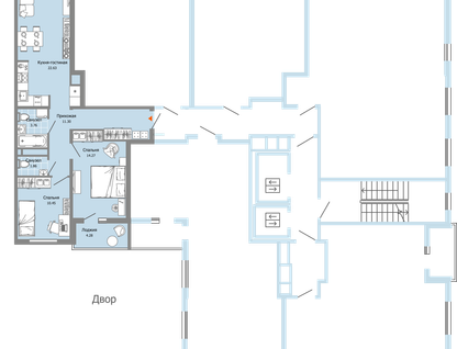 3-к. квартира, 66&nbsp;м²