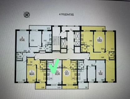 Студия, 35&nbsp;м²