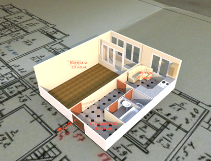 1-к. квартира, 37,9&nbsp;м²