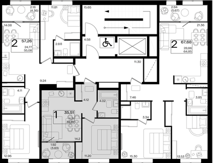 1-к. квартира, 37&nbsp;м²