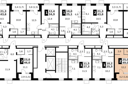 2-к. квартира, 49&nbsp;м²